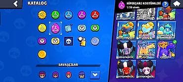 Brawl Stars oyun hesabı (88 karakter) - Kral kuboklar: 29 928 - — 8