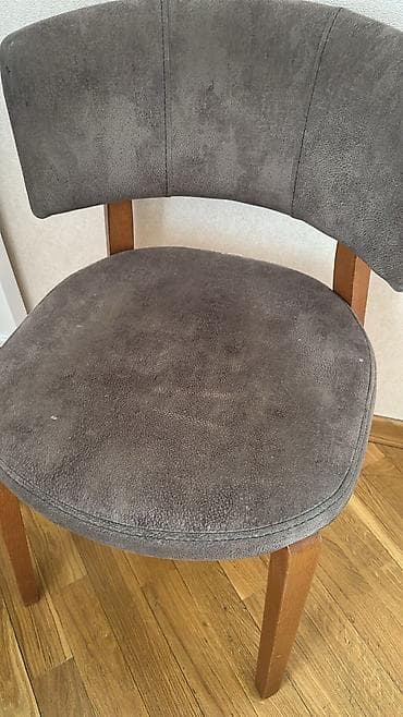 ustullar: Qonaq otağı üçün, İşlənmiş, Açılan, Dördbucaq masa, 6 stul — 5