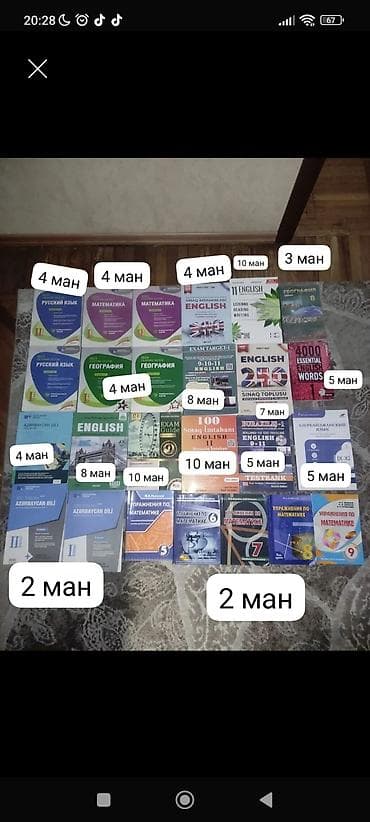 Məktəb və abituriyent hazırlığı üçün müxtəlif fənn və siniflərə aid — 1