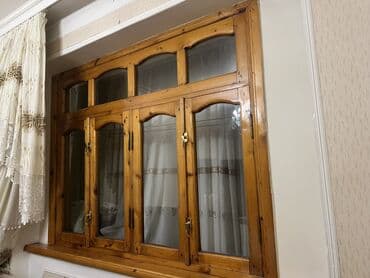 Lak-boya məhsulları: En 180 H 140 1 ədəd var 50 azn Taxta pəncərə dəsti - Material — 2