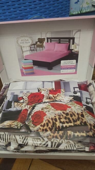 Pastel dəstləri: Cut neferlik sintifon yorgan 1 eded yastiq ve yataq desti 3-ü birlikde — 2