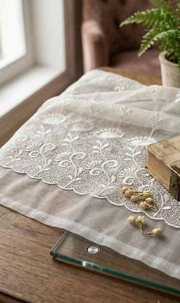 krep parca: Premium damask parçalar – pərdə və dekor üçün.Qedimi vintaj otrez — 5