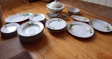 Süfrə qab-qacaqı: Nahar dəsti, rəng - Ağ, Farfor, Almaniya — 1