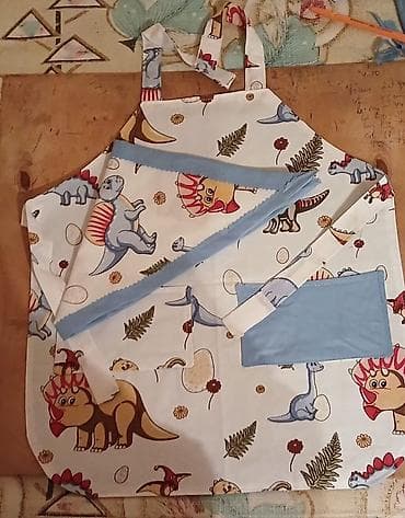 uşaq beretləri: Uşaq üçün mətbəx dəsti – önlük və üçbucaq yaylıq (bandana) - — 2