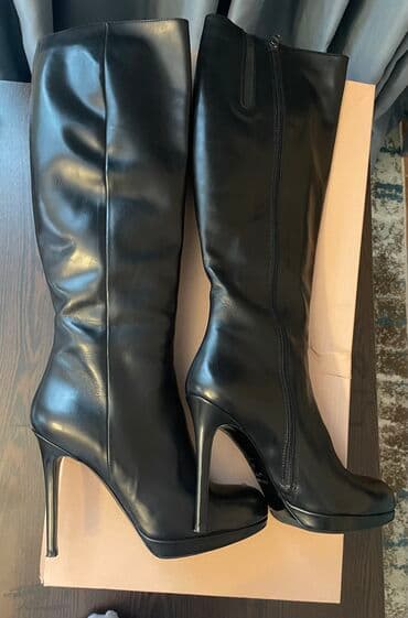 qadın çəkmə: Ölçü: 39, rəng - Qara, İşlənmiş — 2