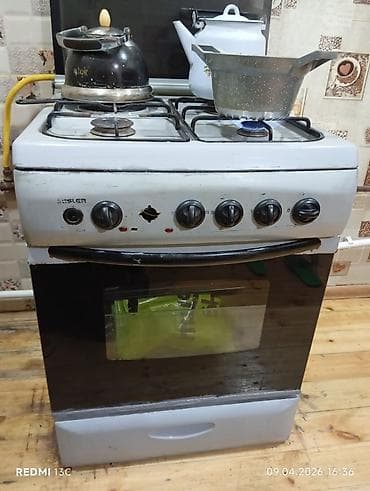 tok plitəsi: Qaz sobası Ayrıca dayanan, 4 gözlü, İşlənmiş — 1