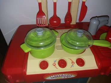 детская посуда: Baha alınıb! Soba üşaq üçün böyük səsi və işığları var + başqa qabları — 1