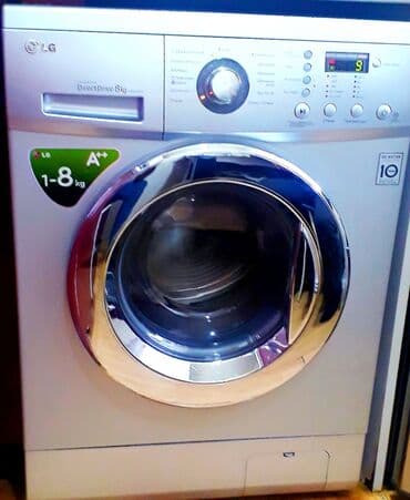 regular paltaryuyan qiymeti: Paltaryuyan maşın LG, 8 kq, İşlənmiş, Avtomat, Ödənişli çatdırılma — 1