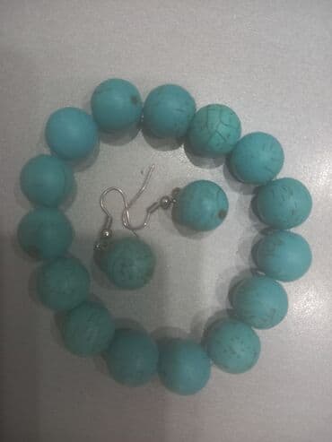 isbartivni desdleri: Комплект из бирюзы, браслет и сережки — 2