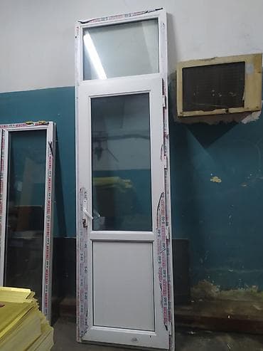 PVC qapı-pəncərə bloku - Material: ağ rəngli PVC profil - — 1