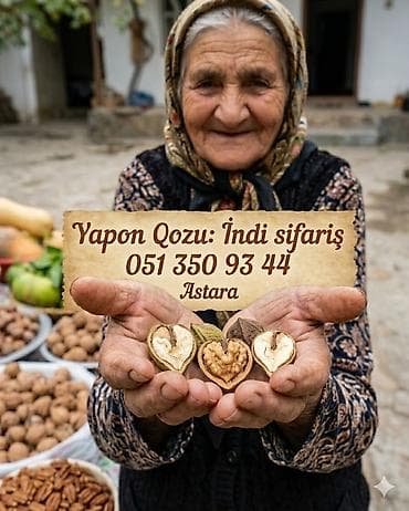 Məhsul: Yapon qozu (Japon qoz ağacının meyvəsi) Təsvir: - Ürək