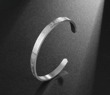 Кольца: ENDİRİM Polad qolbaq əl işi AYƏTÜL KÜRSÜ yazısi ilə, rəng getmir — 2