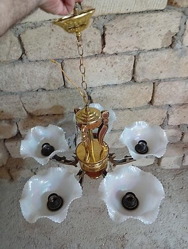 ventilator lustra: Çılçıraq, 5 lampa, Metal — 3