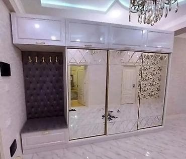 asma guzgu: Yeni, 3 qapılı, Güzgülü, Ağ, Digər material, Kupe, Düz dolab — 1