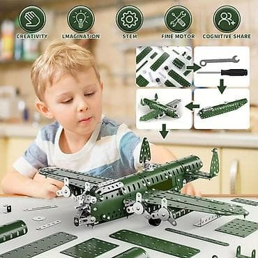 stacktrack oyuncaq dəsti: Metal Model Təyyarə Konstruksiya Dəsti - STEM yönümlü yığma dəsti — 5