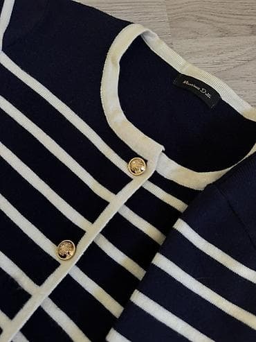full paket nar: Massimo Dutti qadın kardiqanı - Dizayn: Dəniz üslublu, tünd lacivərt — 2