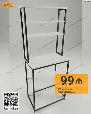dekor ref: Stellaj – La Mini (Kod: 10555) - Material: metal karkas + laminat — 1
