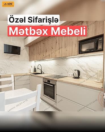 Мебель на заказ: Özəl sifarişlə mətbəx mebeli – müasir, minimal və funksional dizayn — 1