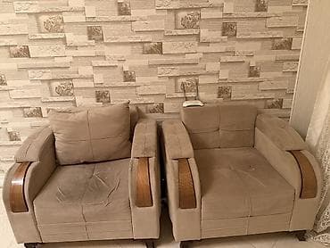 İşlənmiş, Divan, 2 kreslo, Divan, Bazalı, Açılan