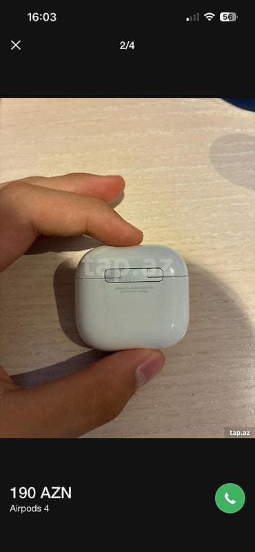 soba aliram: İşlənmiş Simsiz (Bluetooth) Qulaqcıqlar, Apple, rəng - Ağ — 4