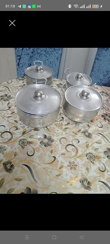 Кастрюля, цвет - Серебристый, Алюминий at lalafo.az Кастрюля, цвет - Серебристый, Алюминий