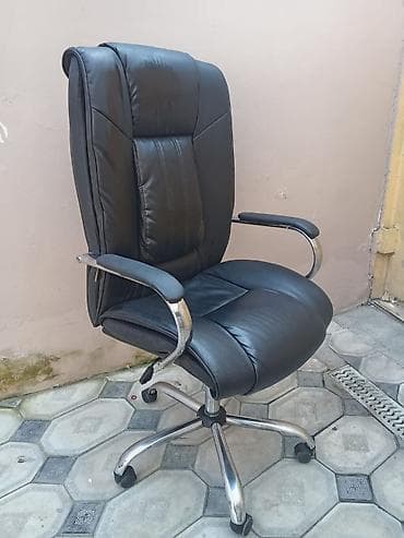 kreslo tek: Təkərli, Qolları tənzimlənmir, Süni dəri — 2