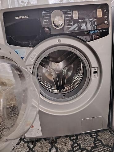 dəmir qap: Samsung paltaryuyan maşın — EcoBubble texnologiyalı, 6 kq tutumlu, ön — 2