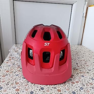 Velosiped aksesuarları: Məhsul: Rockrider ST dağ velosiped kaskı - Rəng: qırmızı — 1