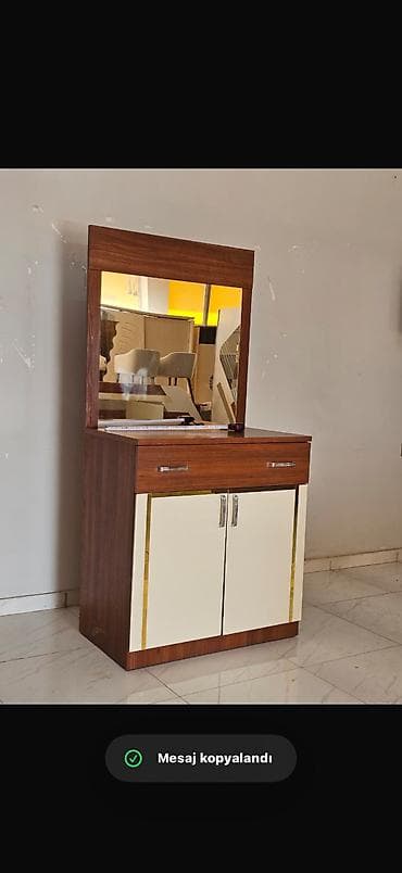 termo ucuz: Termo satılır - Güzgülü termo-komod - Material: ağac teksturalı — 1