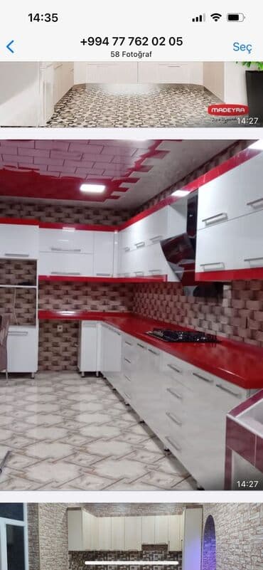 kuxna mebelleri ve qiymetleri: Sifarişlə mətbəx dəsti, MDF, Kredit var, Pulsuz çatdırılma, Rayonlara çatdırılma — 4