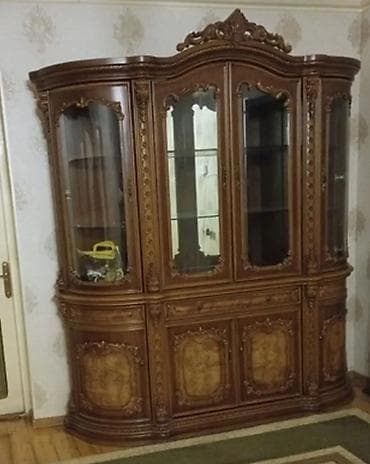 qapi celengi: Klassik üslubda taxta qonaq otağı dəsti - Material: təbii ağac — 1