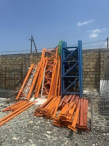 mebil: Anbar üçün metal rəf konstruksiyası - Aşağıdan-yuxarıya tənzimlənə — 2