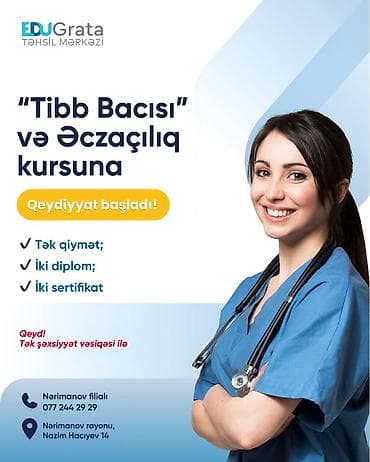 Tibb bacısı və Əczaçılıq kursuna qeydiyyat başladı lalafo.az -da Tibb bacısı və Əczaçılıq kursuna qeydiyyat başladı