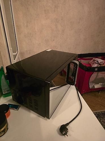 Микроволновка Hoffmann, С микроволнами, цвет - Черный, Новый — 4