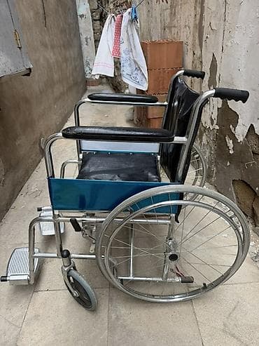 Mexanik əlil arabası - Çərçivə: möhkəm metal konstruksiya, xrom — 3