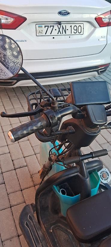Motonəqliyyat: Elektrik üçtəkərli skuter – Fishion - Rəng: mavi/qara - Güclü LED ön — 1
