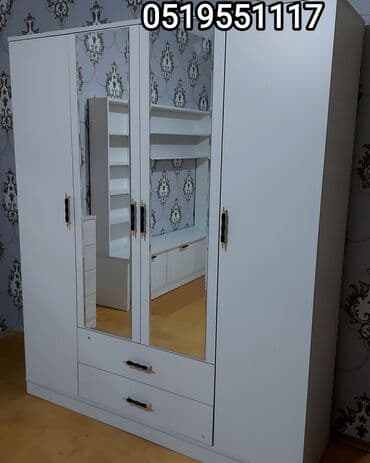 paltar işkafı: Yeni, Açılan, 4 qapılı Düz dolab, Qarderob, paltar dolabı, Azərbaycan — 8