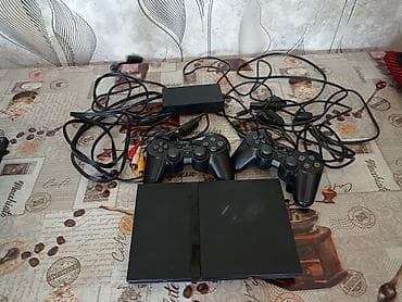 ghost of: PlayStation 2 Slim komplekti - Konsol: Sony PlayStation 2 Slim (qara) — 1