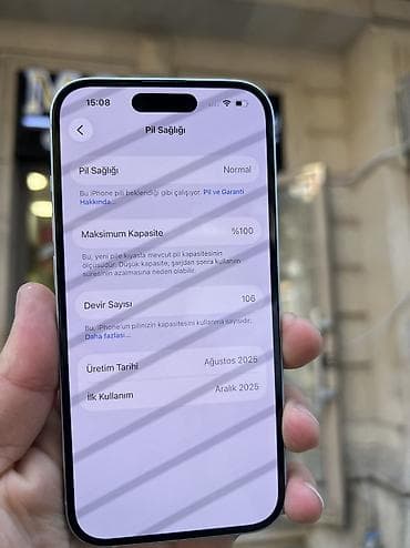 telefon kabrosu: IPhone 15, 128 GB, Mavi, Zəmanət, Simsiz şarj, Face ID — 3