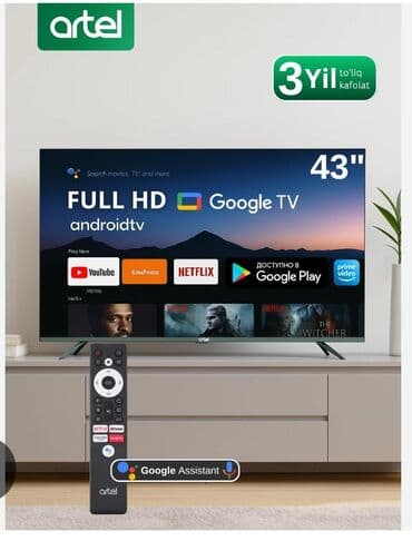 intel core i3 qiymeti: Yeni Televizor Artel LED ekran 43" FHD (1920x1080), Pulsuz çatdırılma, Ödənişli çatdırılma, Rayonlara çatdırılma — 1