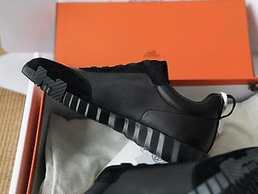 Мужская обувь: Hermes Bouncing Sneakers All Black Limited! Təmiz Dəridir! Kənarları — 5