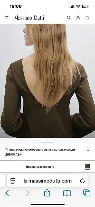 dress: Gündəlik don, Midi, Massimo Dutti, M — 2