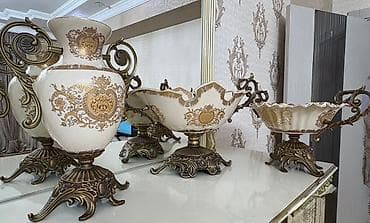 kombi qabı: Klassik üslubda dekorativ qab-gülqabı dəsti qiymet 1nə aiddir dest — 3