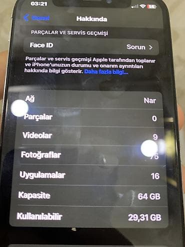 IPhone X, 64 GB, Ağ