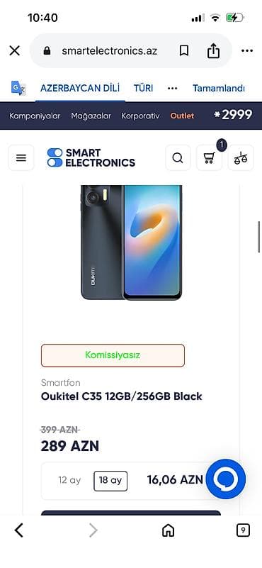 TV və video: Oukitel C35 smartfonu - Smart Elecetronicsdən 289 manata alinib — 4