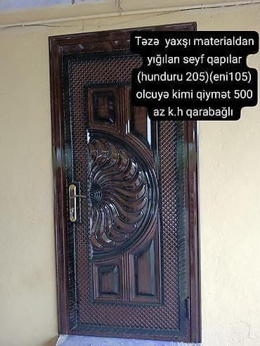 kreditle laminat: Təzə, keyfiyyətli materialdan yığılan seyf qapılar. Ölçü: hündürlük — 1