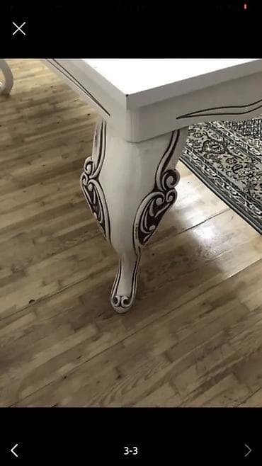 kafeyni serviz: Qonaq masası, Açılmayan, Taxta, Dördbucaq masa — 3