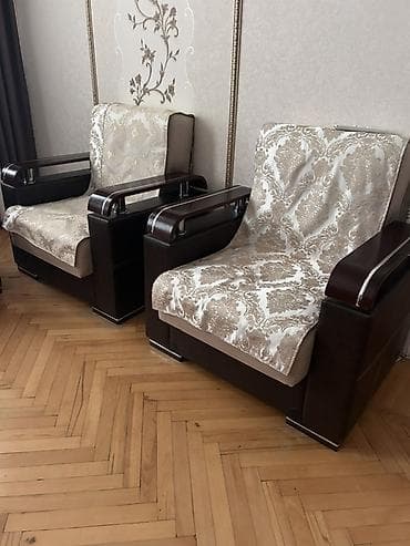 Qonaq otağı üçün dəst: 1 divan + 2 kreslo Saloğlu firmasının divan — 4