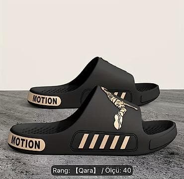 Unisex rezin şlapanlar – “Motion” detalları ilə Mövcud Ölçülər: 40