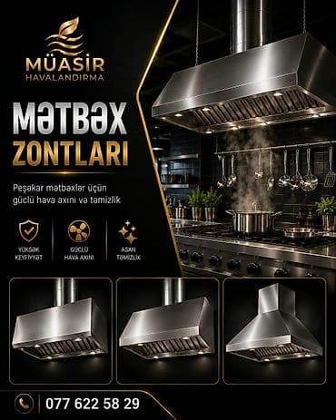 Restoran, kafe avadanlığı: 🔥 MÜASİR HAVALANDIRMA VƏ RESTORAN AVADANLIQLARI 🔥 ✔️ Mətbəx — 1